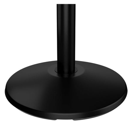 Visiontron Premium Black Dual Line Crowd Control Post with 10' Belts - High - Traffic Indoor Barrier - Crowd Control Warehouse