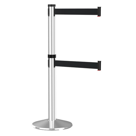 Visiontron Premium Dual Line Crowd Control 10' Post - Crowd Control Warehouse