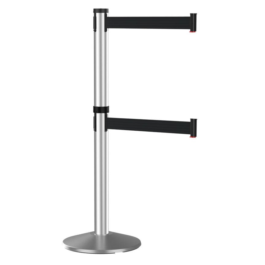 Visiontron Premium Dual Line Crowd Control 10' Post - Crowd Control Warehouse