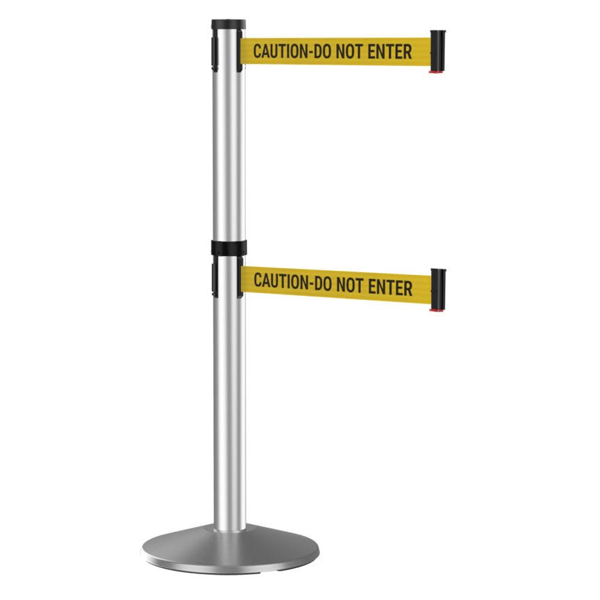 Visiontron Premium Dual Line Crowd Control 10' Post - Crowd Control Warehouse