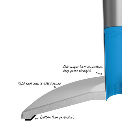 Visiontron Premium Dual Line Crowd Control 10' Post - Crowd Control Warehouse