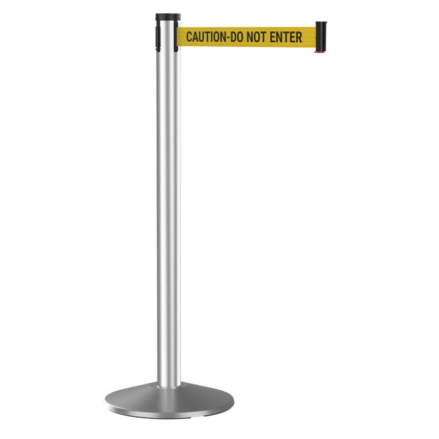 Visiontron Premium Stanchion with 10' Retractable Belt - High - Traffic Crowd Control - Crowd Control Warehouse