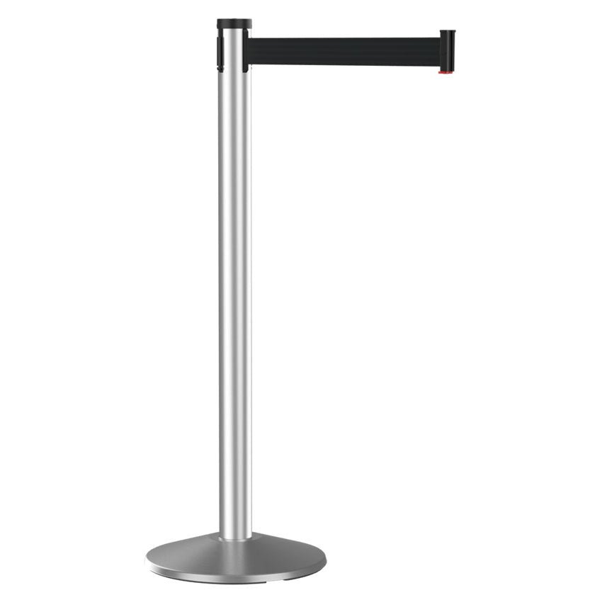 Visiontron Premium Stanchion with 10' Retractable Belt - High - Traffic Crowd Control - Crowd Control Warehouse
