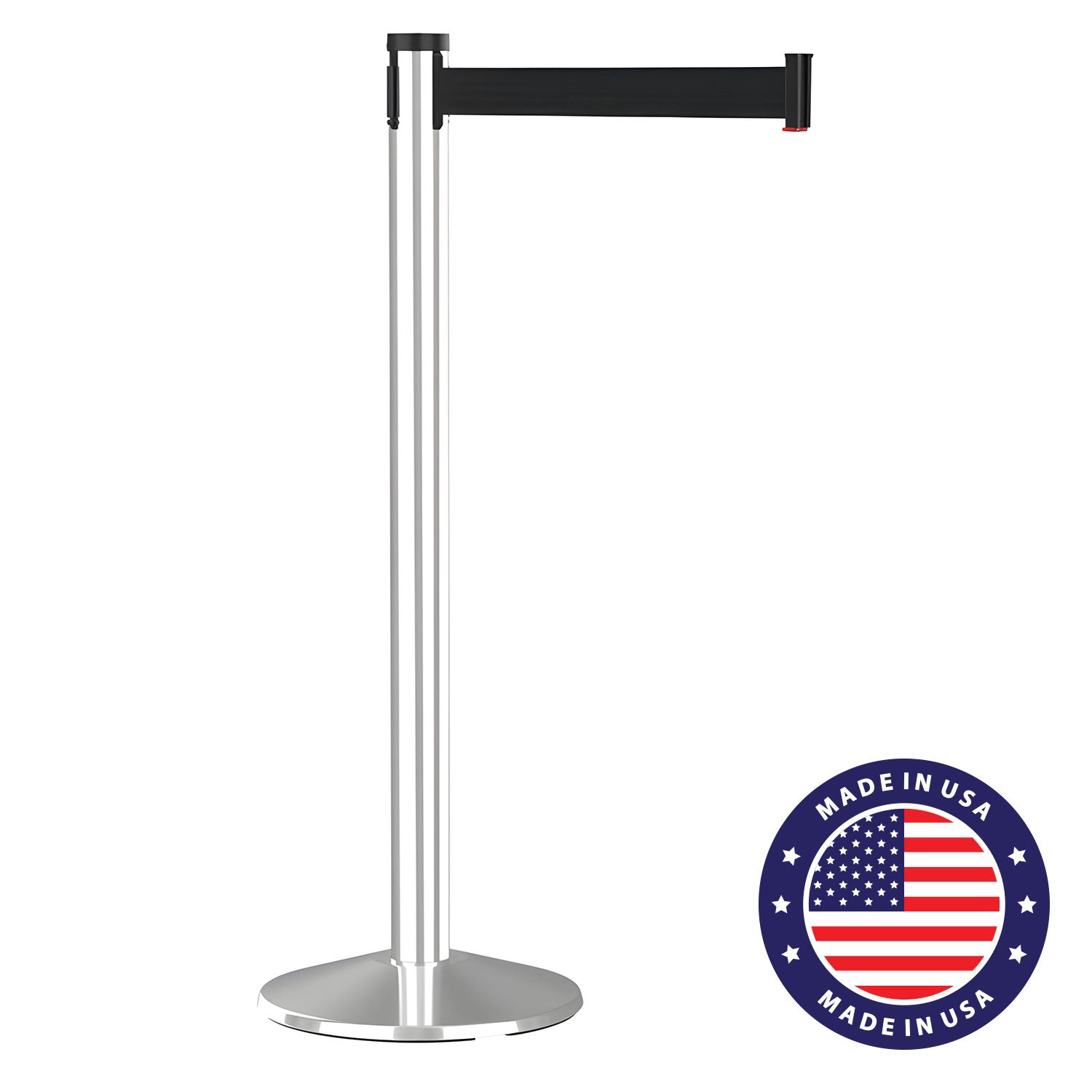 Visiontron Premium Stanchion with 10' Retractable Belt - High - Traffic Crowd Control - Crowd Control Warehouse