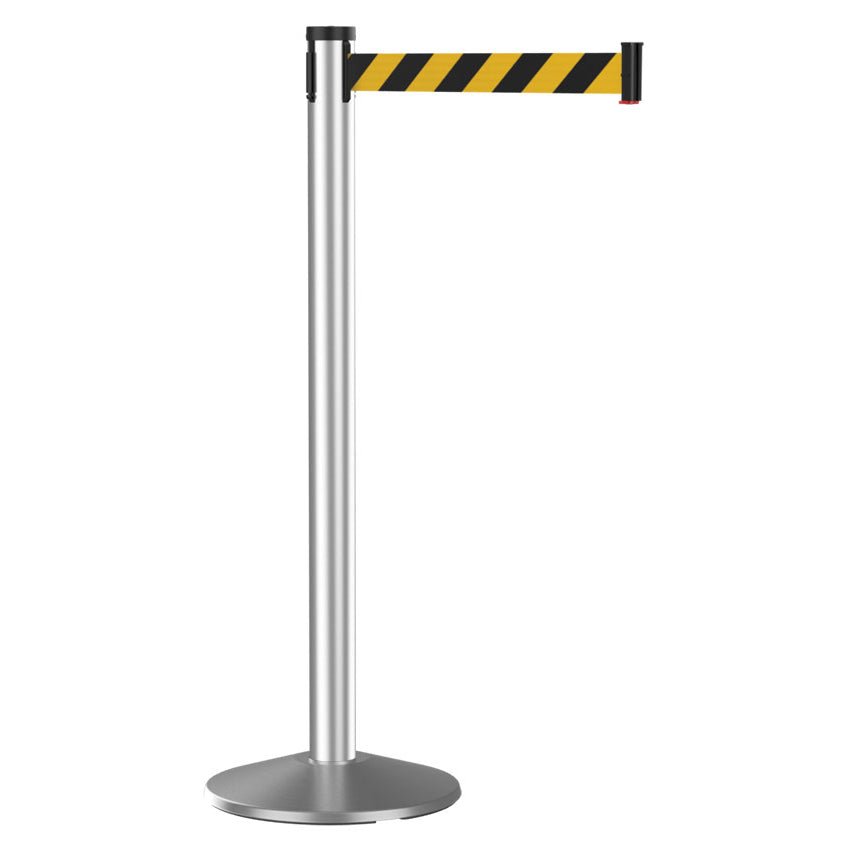 Visiontron Premium Stanchion with 10' Retractable Belt - High - Traffic Crowd Control - Crowd Control Warehouse
