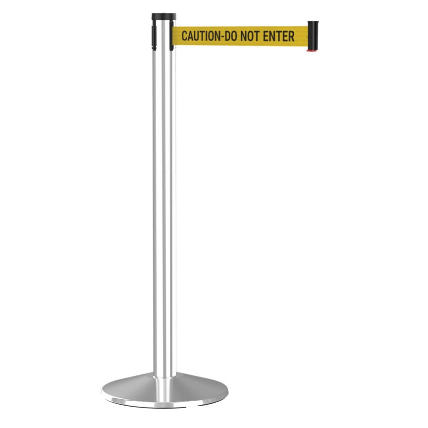 Visiontron Premium Stanchion with 10' Retractable Belt - High - Traffic Crowd Control - Crowd Control Warehouse