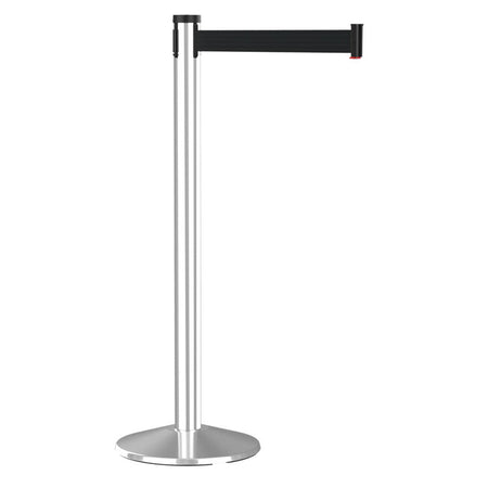 Visiontron Premium Stanchion with 10' Retractable Belt - High - Traffic Crowd Control - Crowd Control Warehouse