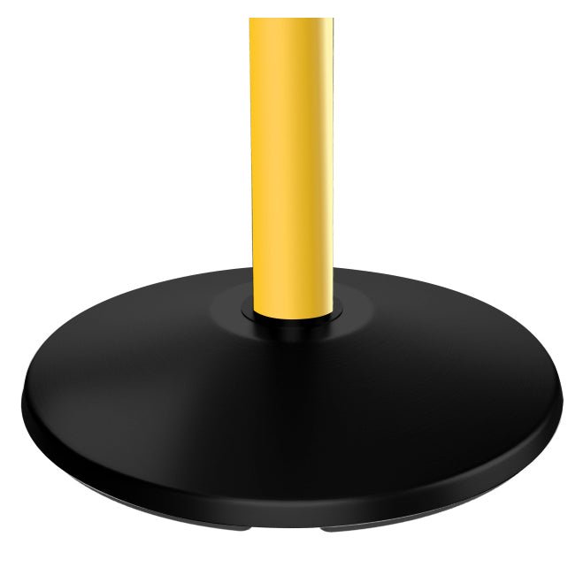 Visiontron Premium Yellow Outdoor Stanchion with Dual 10' Retractable Belt - Crowd Control Warehouse
