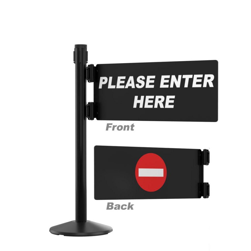 Visiontron Security Swing Gate with Post - Reversible Left/Right Swing - Crowd Control Warehouse