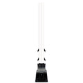 FlexStake Center Line Surface Mount Base Traffic Delineator - White Tubular Post with Reflective Options