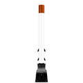 FlexStake Center Line Surface Mount Base Traffic Delineator - White Tubular Post with Reflective Options