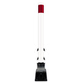 FlexStake Center Line Surface Mount Base Traffic Delineator - White Tubular Post with Reflective Options