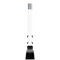 FlexStake Center Line Surface Mount Base Traffic Delineator - White Tubular Post with Reflective Options