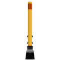 FlexStake Center Line Surface Mount Base Traffic Delineator - Yellow Tubular Post with Reflective Options