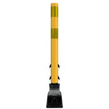 FlexStake Center Line Surface Mount Base Traffic Delineator - Yellow Tubular Post with Reflective Options