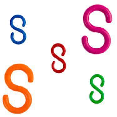 1.0 in. (4) Plastic Chain 'S' Connecting End - 10 Pack - Crowd Control Warehouse