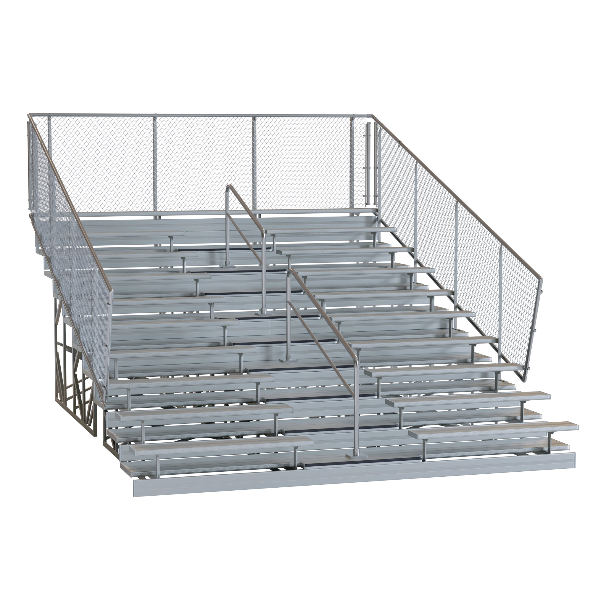 Aluminum Bleachers 5, 10, 15 Rows Crowd Control Warehouse