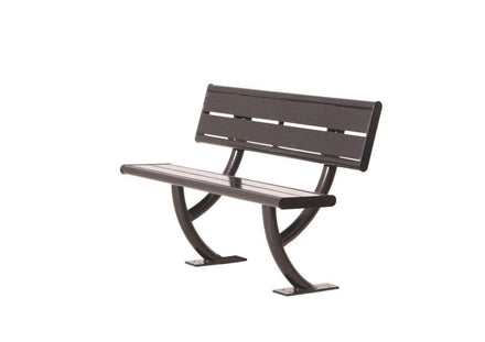 Hartford Park Bench with Slatted Back