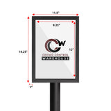 Floor Standing Sign Frame with Sloped Base - CCW Series SFFS-100
