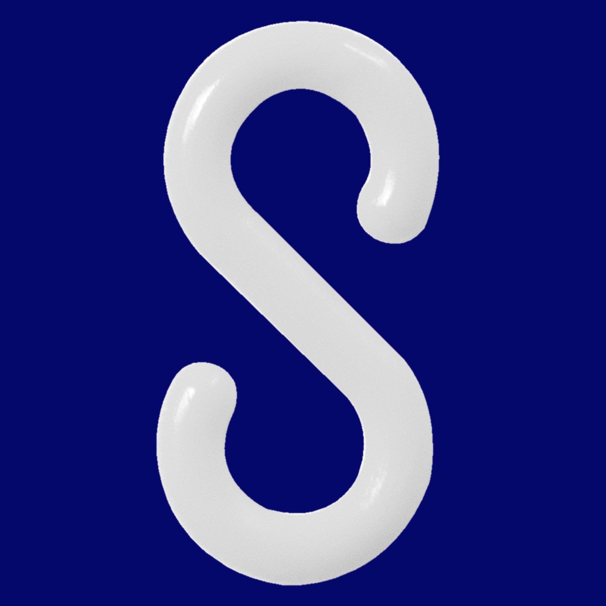 1.5 in. (6) Plastic Chain 'S' Connecting End - 10 Pack - Crowd Control Warehouse