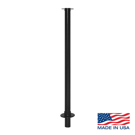Removable Floor Mount Rope Stanchion with Flat Top
