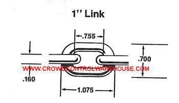 1.0" Light Duty Plastic Chain (#4) - Standard Colors