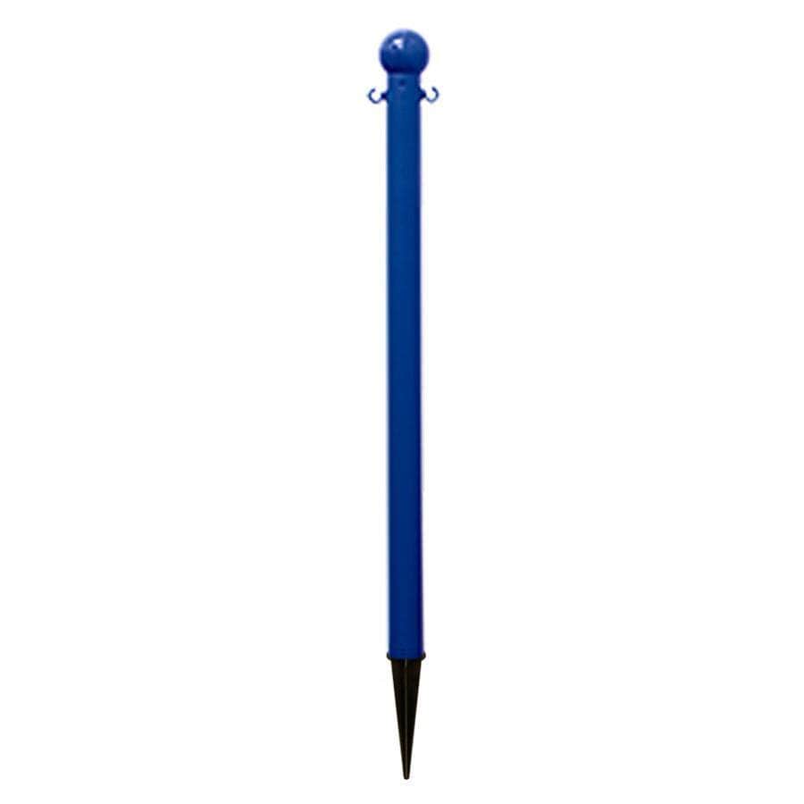 2 in. Ground Pole Stake Ball Top Stanchion - Crowd Control Warehouse