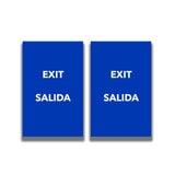 2 - Sided Sign - 'EXIT/SALIDA' - Crowd Control Warehouse