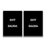 2 - Sided Sign - 'EXIT/SALIDA' - Crowd Control Warehouse