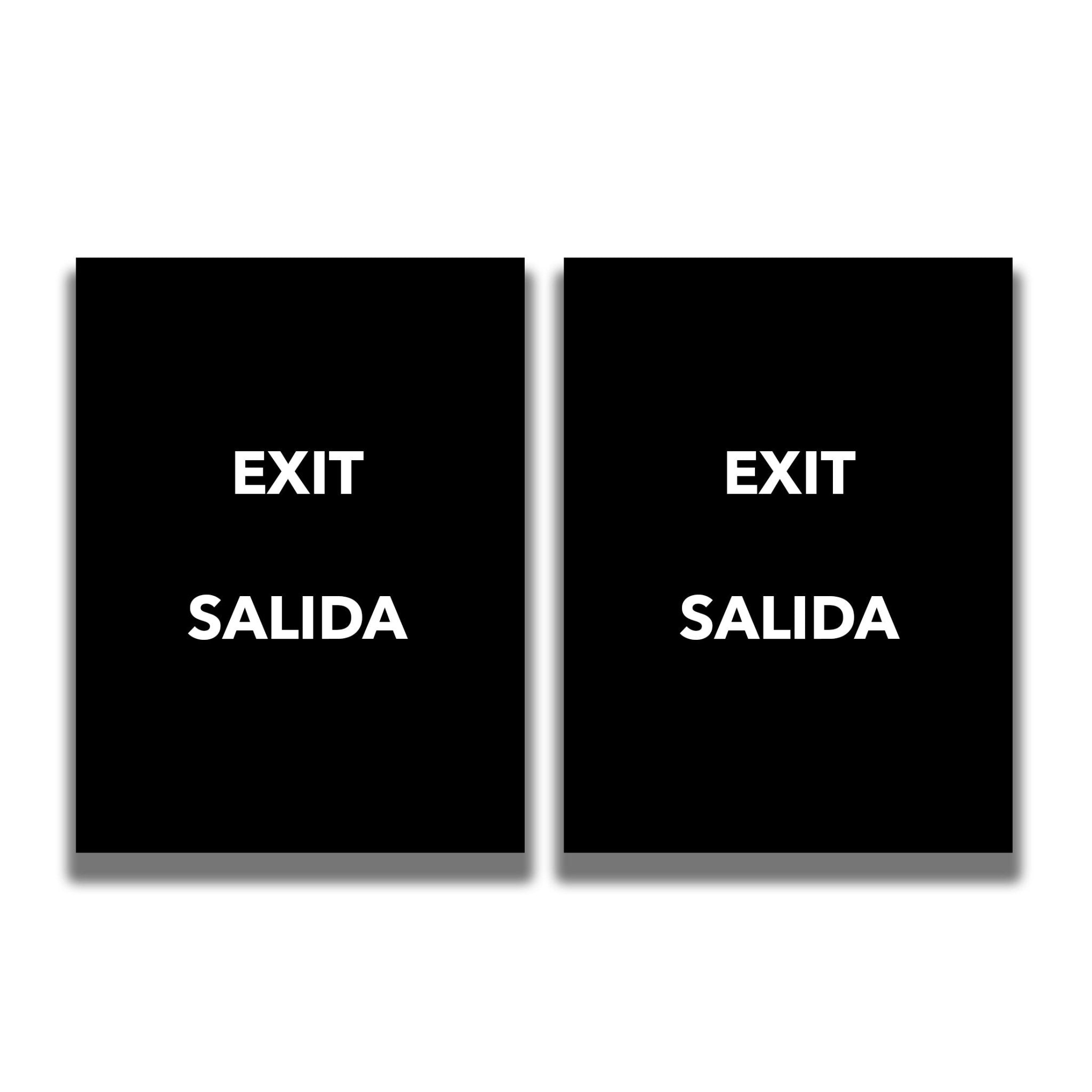 2 - Sided Sign - 'EXIT/SALIDA' - Crowd Control Warehouse