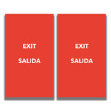 2 - Sided Sign - 'EXIT/SALIDA' - Crowd Control Warehouse