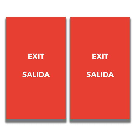 2 - Sided Sign - 'EXIT/SALIDA' - Crowd Control Warehouse