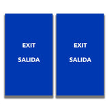 2 - Sided Sign - 'EXIT/SALIDA' - Crowd Control Warehouse