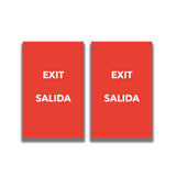 2 - Sided Sign - 'EXIT/SALIDA' - Crowd Control Warehouse