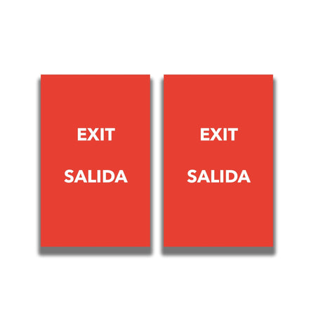 2 - Sided Sign - 'EXIT/SALIDA' - Crowd Control Warehouse