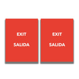 2 - Sided Sign - 'EXIT/SALIDA' - Crowd Control Warehouse