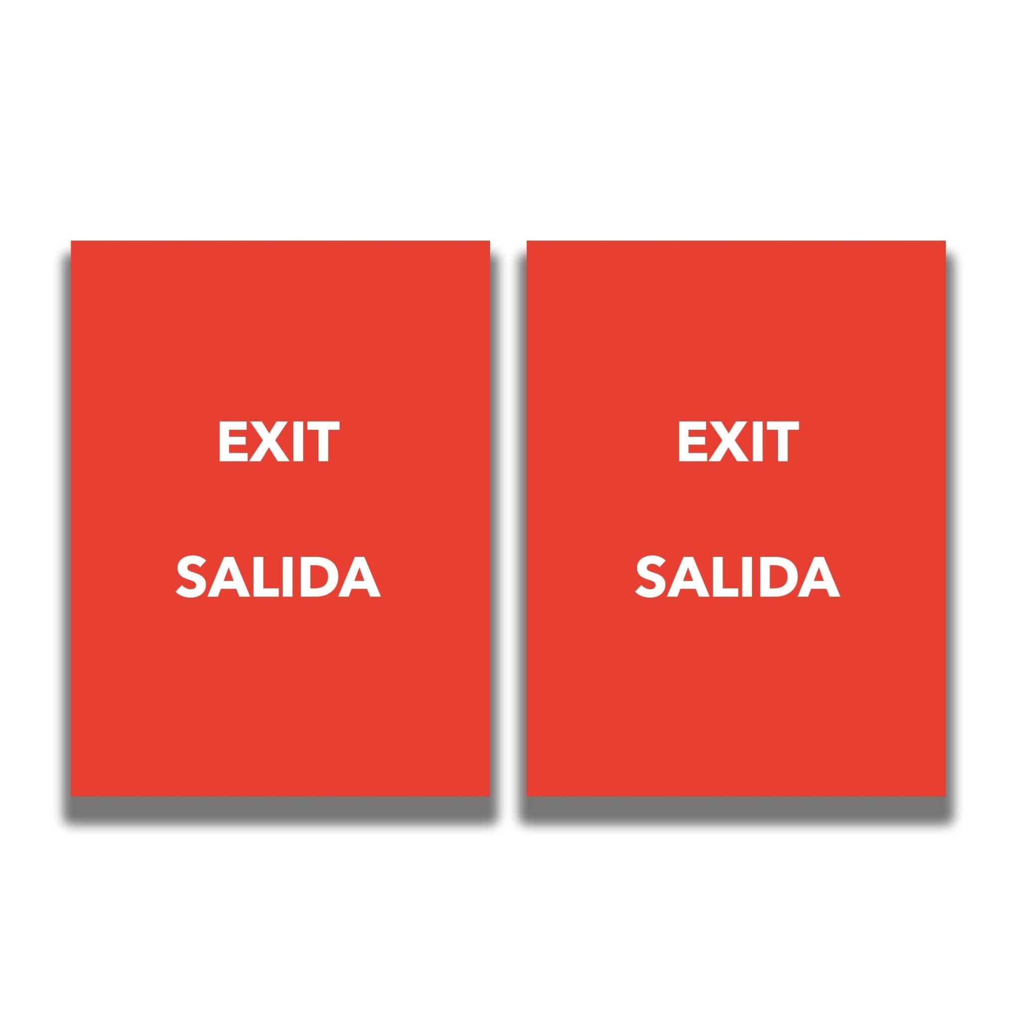 2 - Sided Sign - 'EXIT/SALIDA' - Crowd Control Warehouse