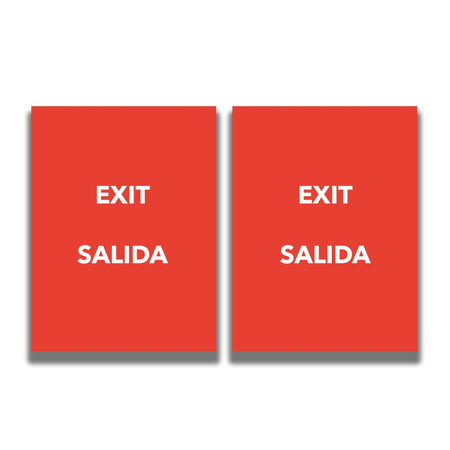 2 - Sided Sign - 'EXIT/SALIDA' - Crowd Control Warehouse