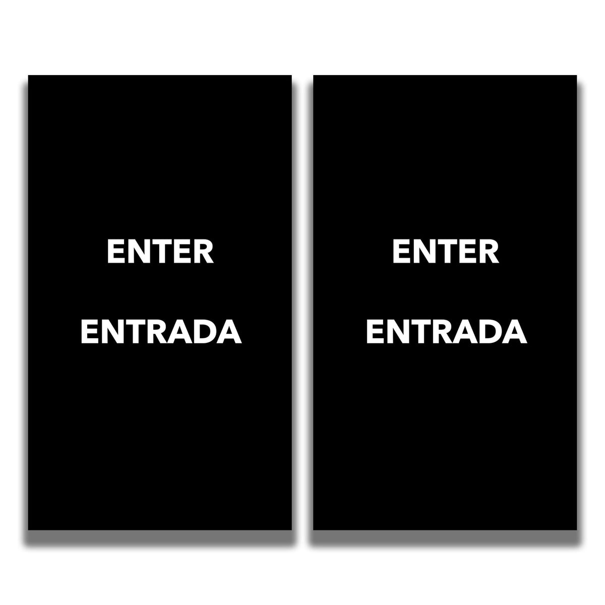 2 - Sided Sign Insert - 'ENTER/ENTRADA' - Crowd Control Warehouse