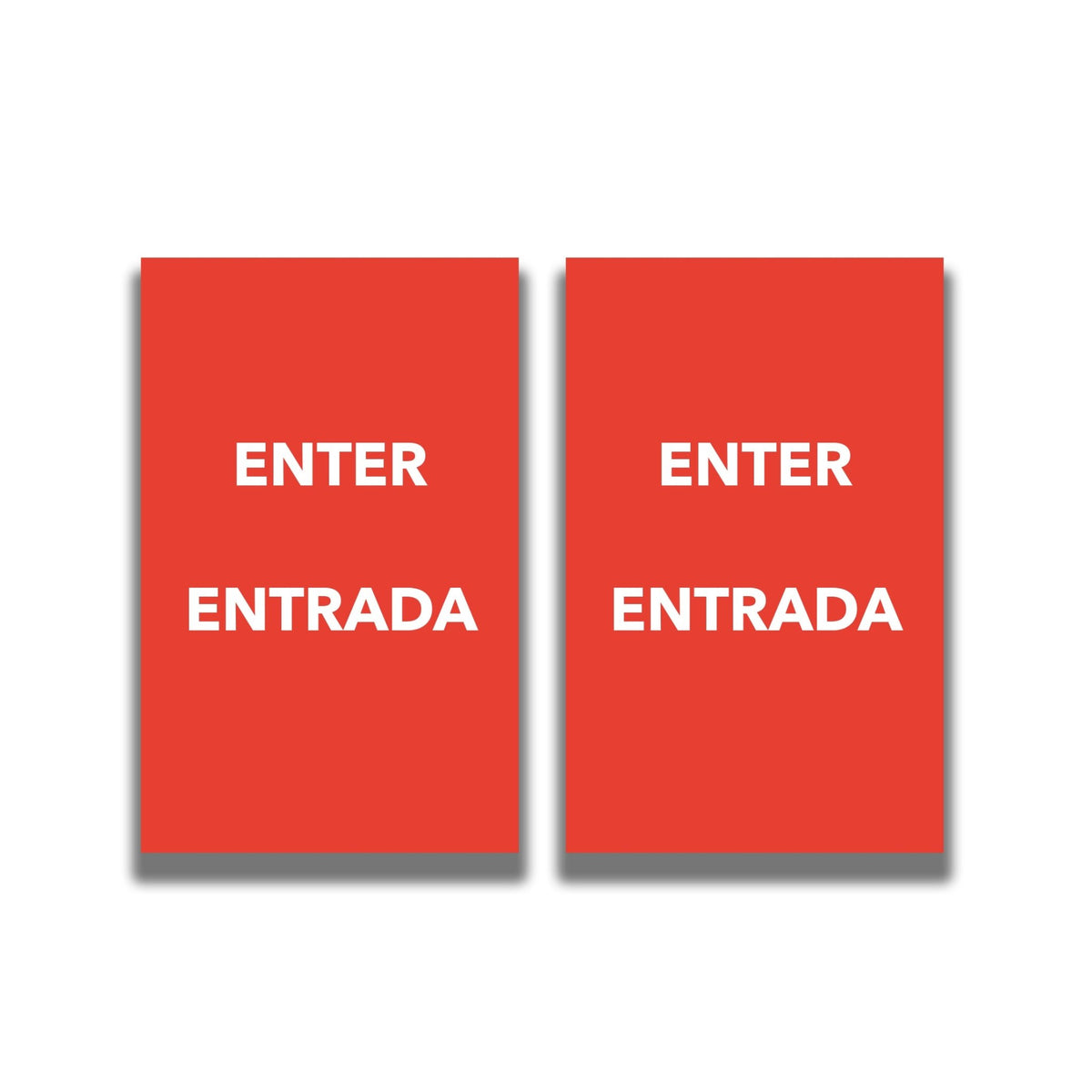 2 - Sided Sign Insert - 'ENTER/ENTRADA' - Crowd Control Warehouse