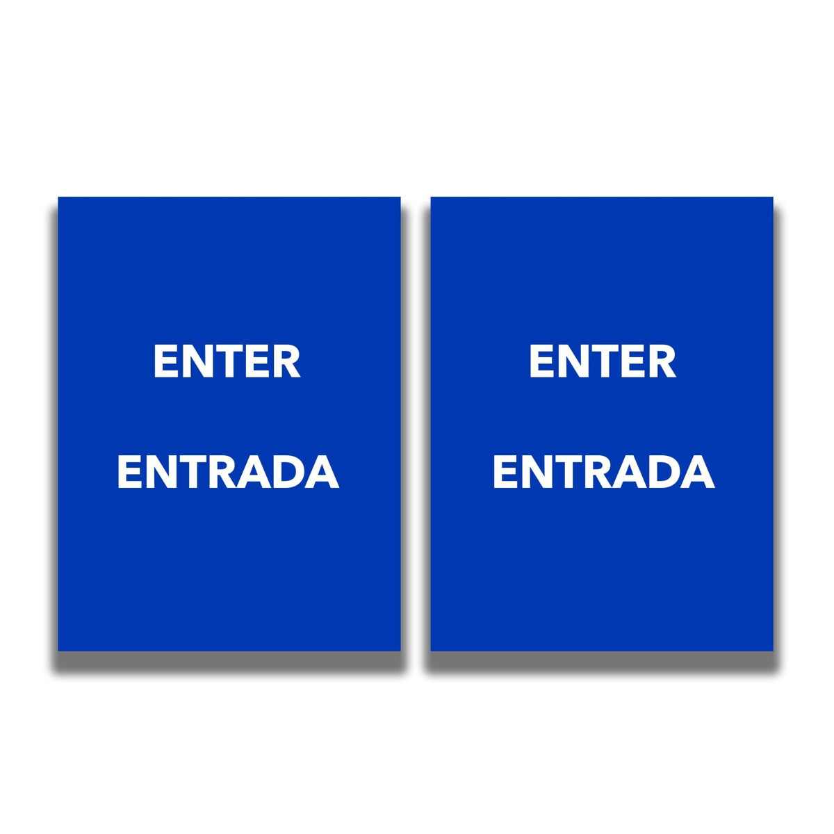 2 - Sided Sign Insert - 'ENTER/ENTRADA' - Crowd Control Warehouse