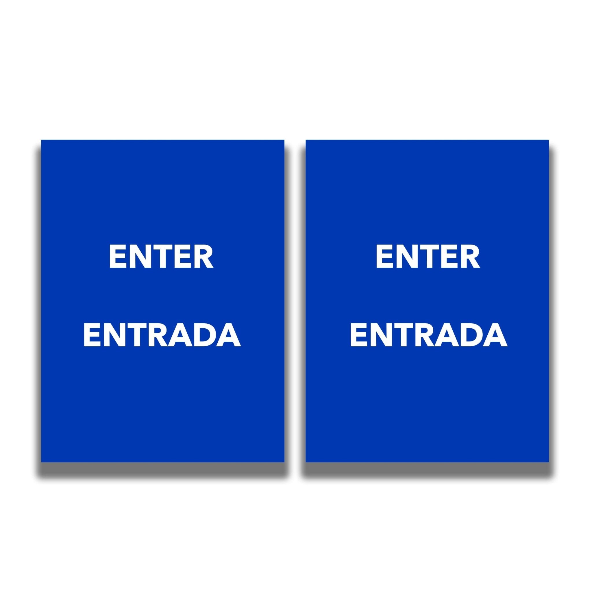 2 - Sided Sign Insert - 'ENTER/ENTRADA' - Crowd Control Warehouse