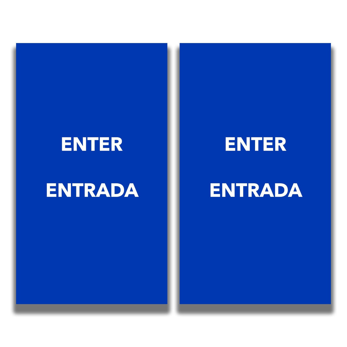2 - Sided Sign Insert - 'ENTER/ENTRADA' - Crowd Control Warehouse
