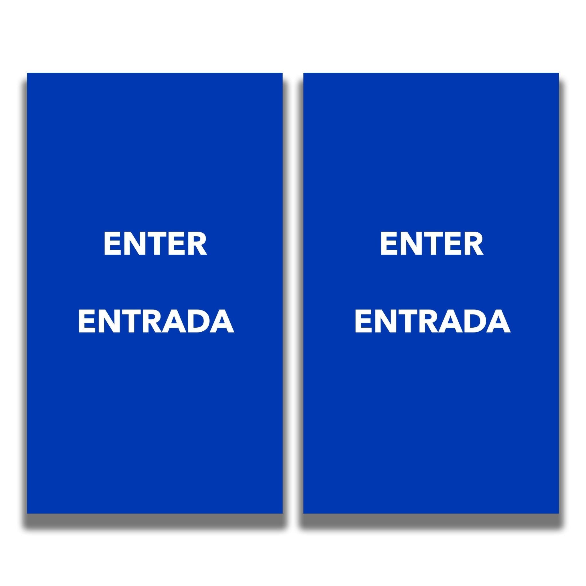 2 - Sided Sign Insert - 'ENTER/ENTRADA' - Crowd Control Warehouse