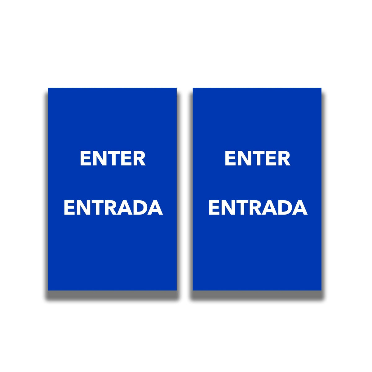 2 - Sided Sign Insert - 'ENTER/ENTRADA' - Crowd Control Warehouse