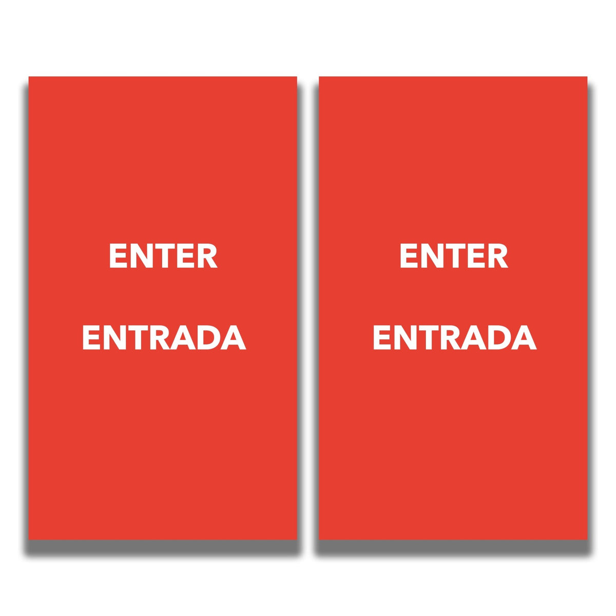 2 - Sided Sign Insert - 'ENTER/ENTRADA' - Crowd Control Warehouse