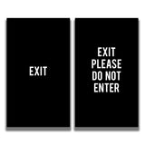 2 - Sided Sign Insert - 'EXIT/EXIT PLEASE DO NOT ENTER' - Crowd Control Warehouse