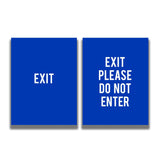2 - Sided Sign Insert - 'EXIT/EXIT PLEASE DO NOT ENTER' - Crowd Control Warehouse