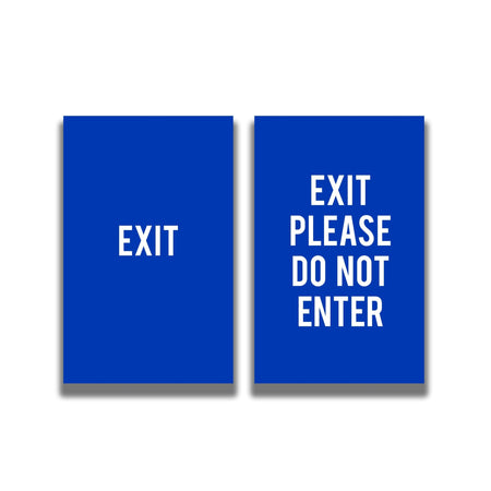 2 - Sided Sign Insert - 'EXIT/EXIT PLEASE DO NOT ENTER' - Crowd Control Warehouse