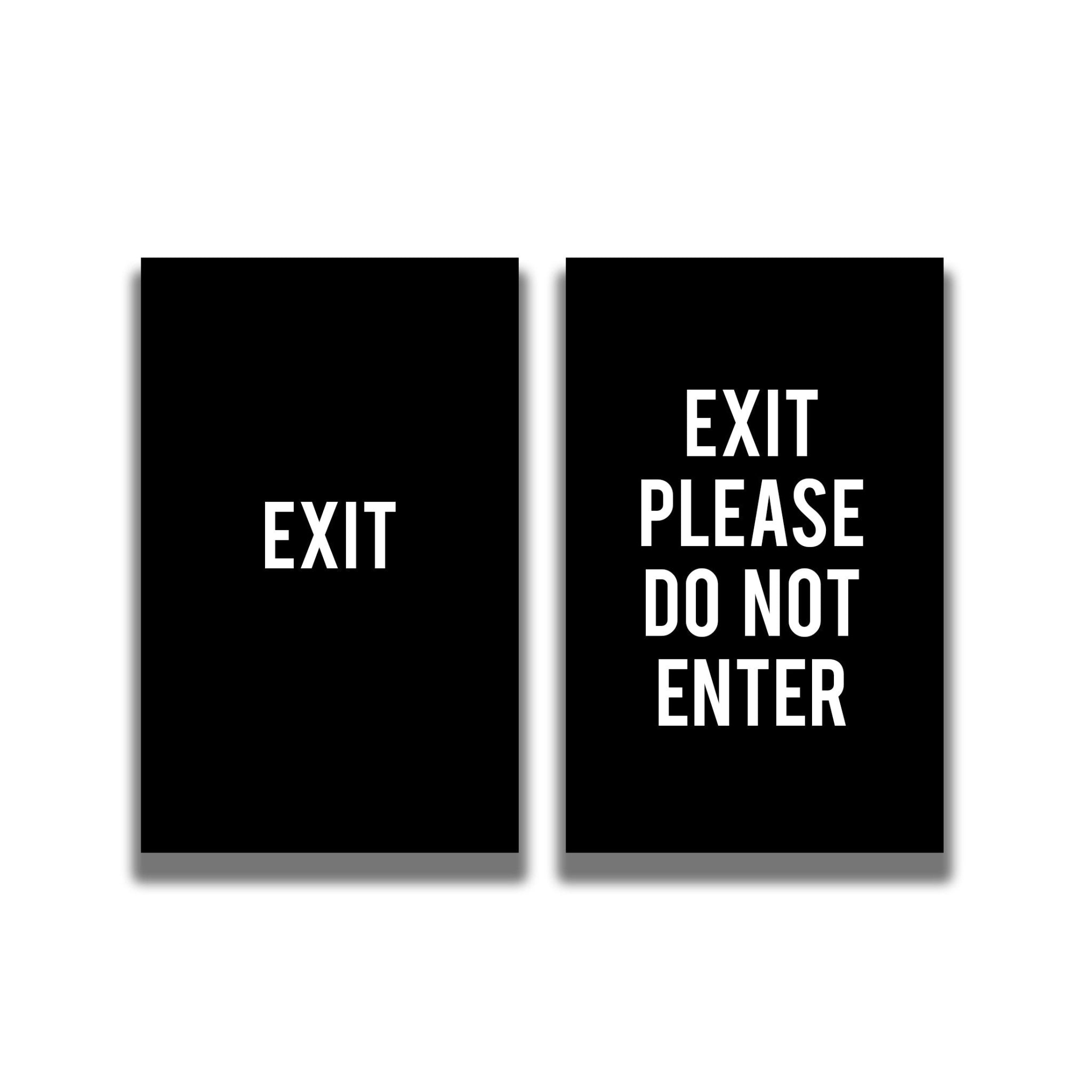 2-Sided Sign Insert - 'EXIT/EXIT PLEASE DO NOT ENTER' – Crowd